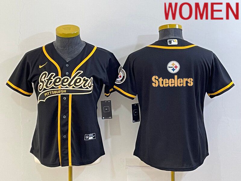 Women Pittsburgh Steelers Blank Black 2022 Nike Co branded NFL Jerseys->kansas city chiefs->NFL Jersey